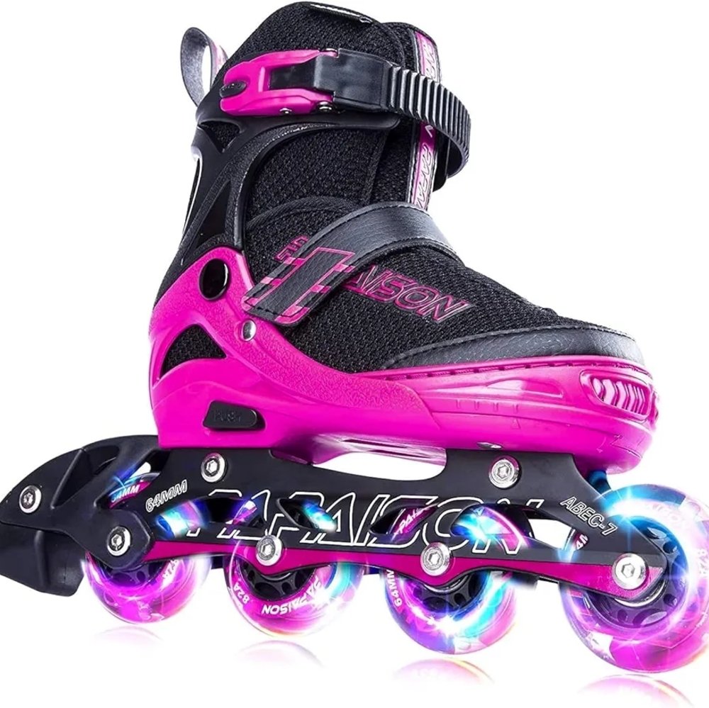 Stylish Pink and Black Women's Roller Skates